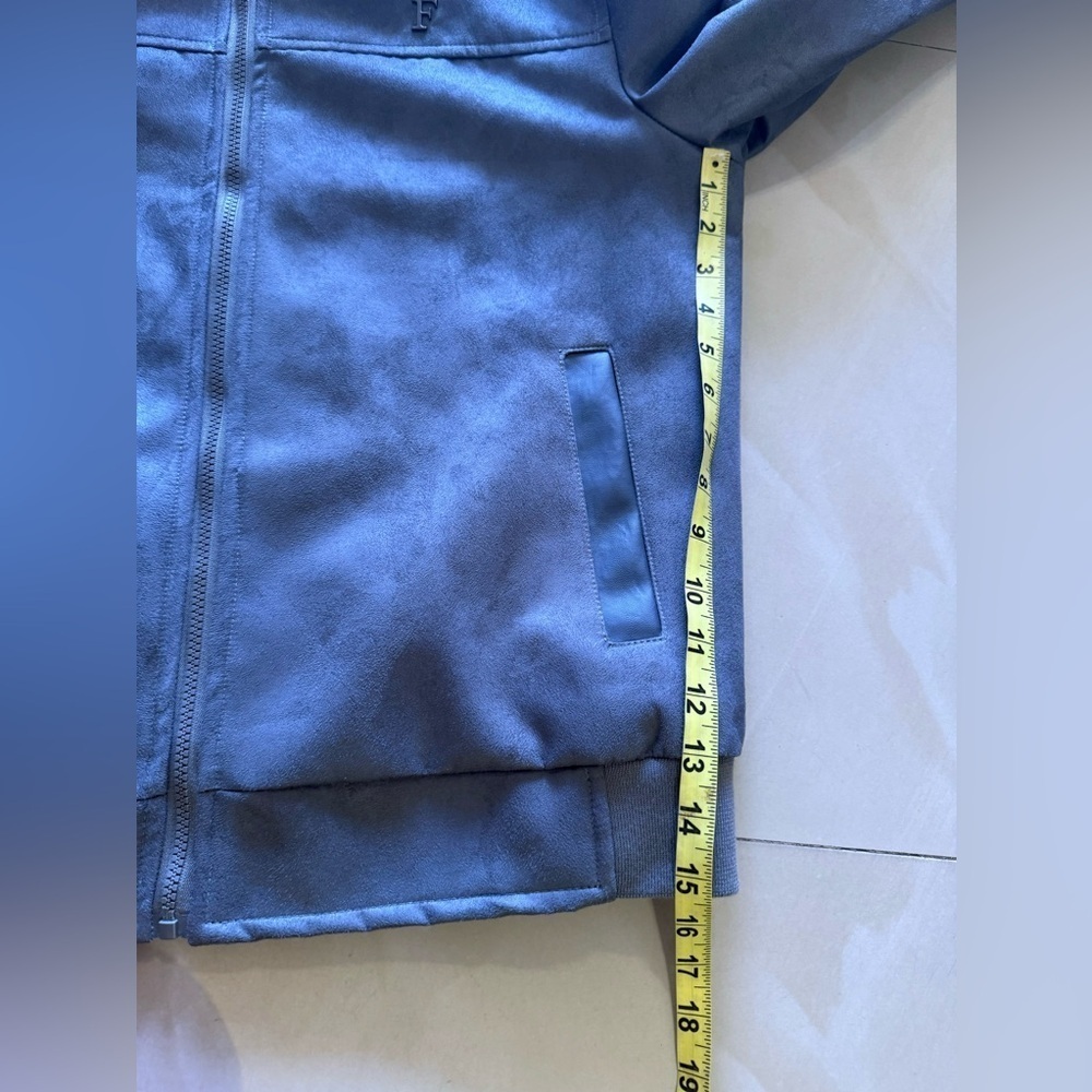 FERRARI F COLLECTIONS — MADE IN ITALY, FAUX LEATHER, SUEDE, GREY, LUXURY JACKET - Picture 4 of 16